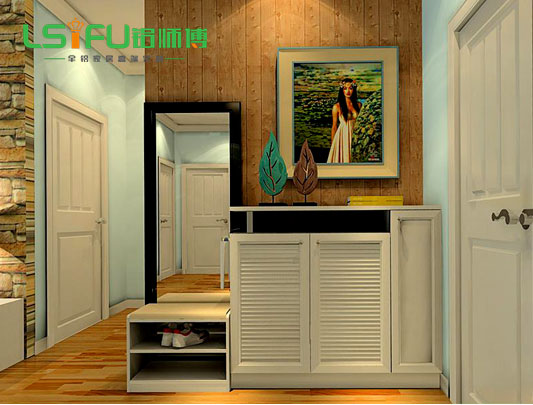 鋁師傅兩開門全鋁鞋柜定制設計效果圖