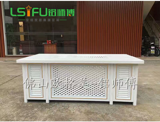 鋁師傅白色全鋁茶幾效果圖