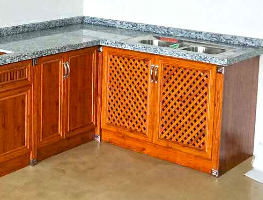 定做整體全鋁櫥柜洗米洗菜盆及透氣門板圖片