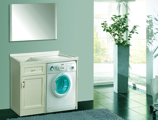 鋁師傅全鋁洗衣機浴室柜裝修效果圖 鋁師傅全鋁洗衣機浴室柜裝修效果圖