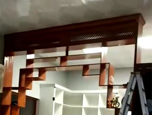 鋁師傅展廳全鋁屏風(fēng)隔斷設(shè)計(jì)圖片